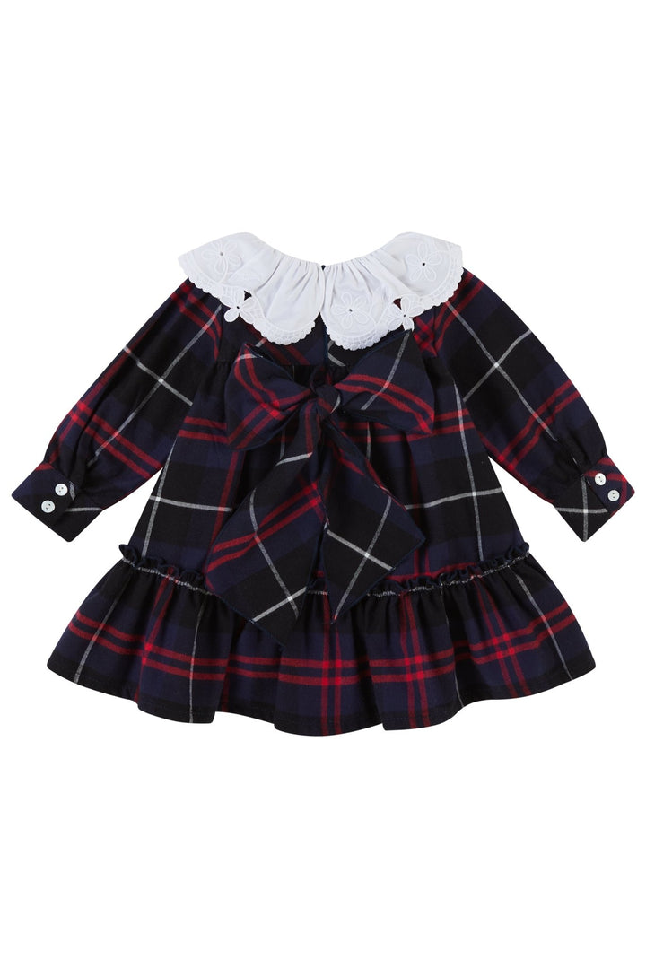 Deolinda "Yvette" Navy Tartan Dress - Millie and John