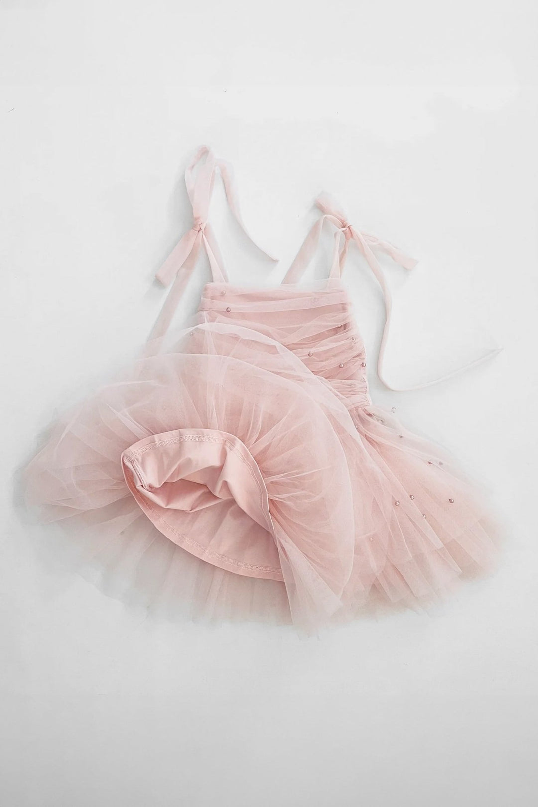 DOLLY by Le Petit Tom Pink Pearl Tulle Ballerina Dress - Millie and John