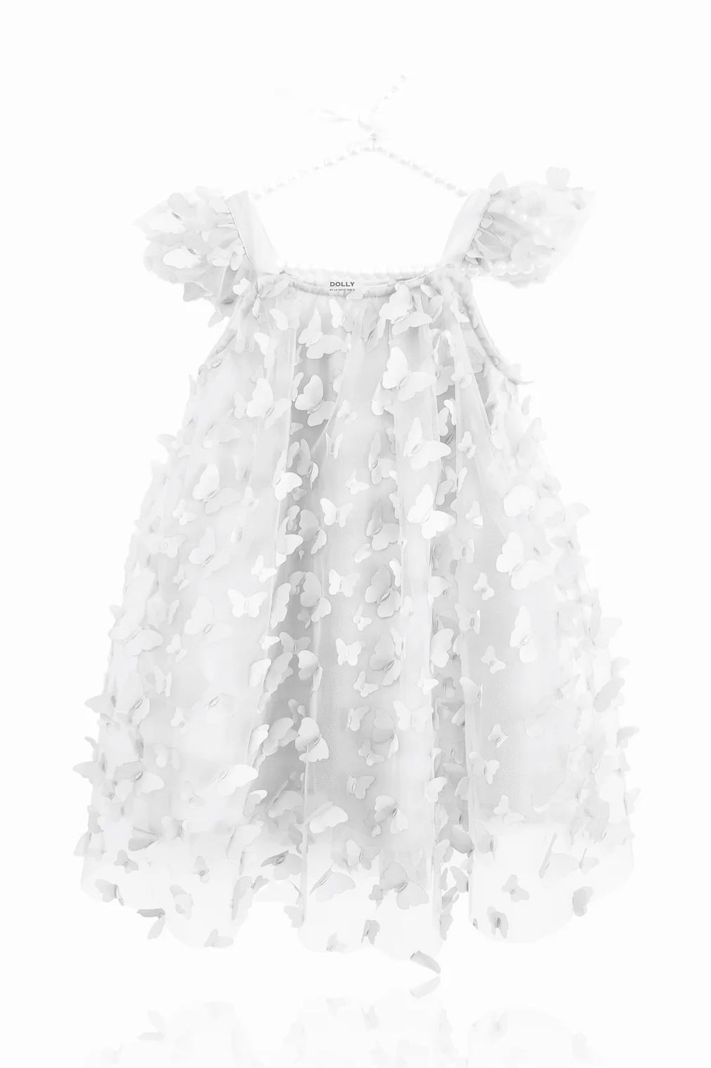 DOLLY by Le Petit Tom White Butterfly Tulle Dress - Millie and John