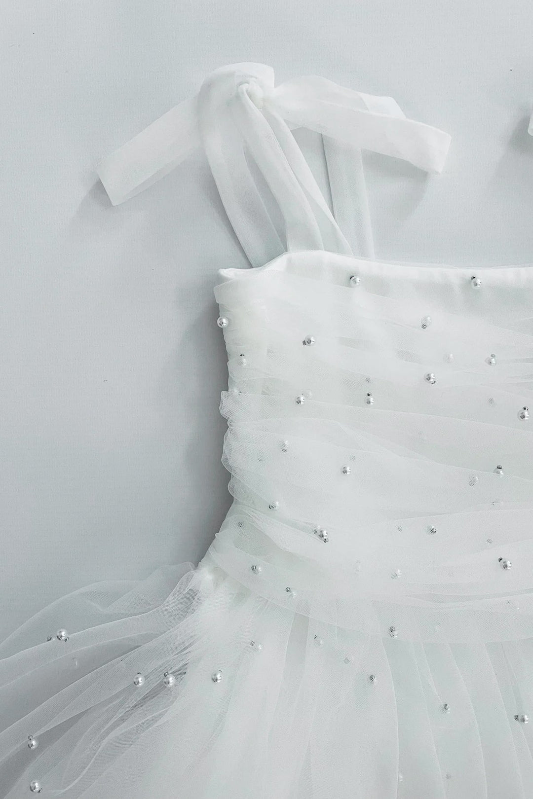 DOLLY by Le Petit Tom White Pearl Tulle Ballerina Dress - Millie and John