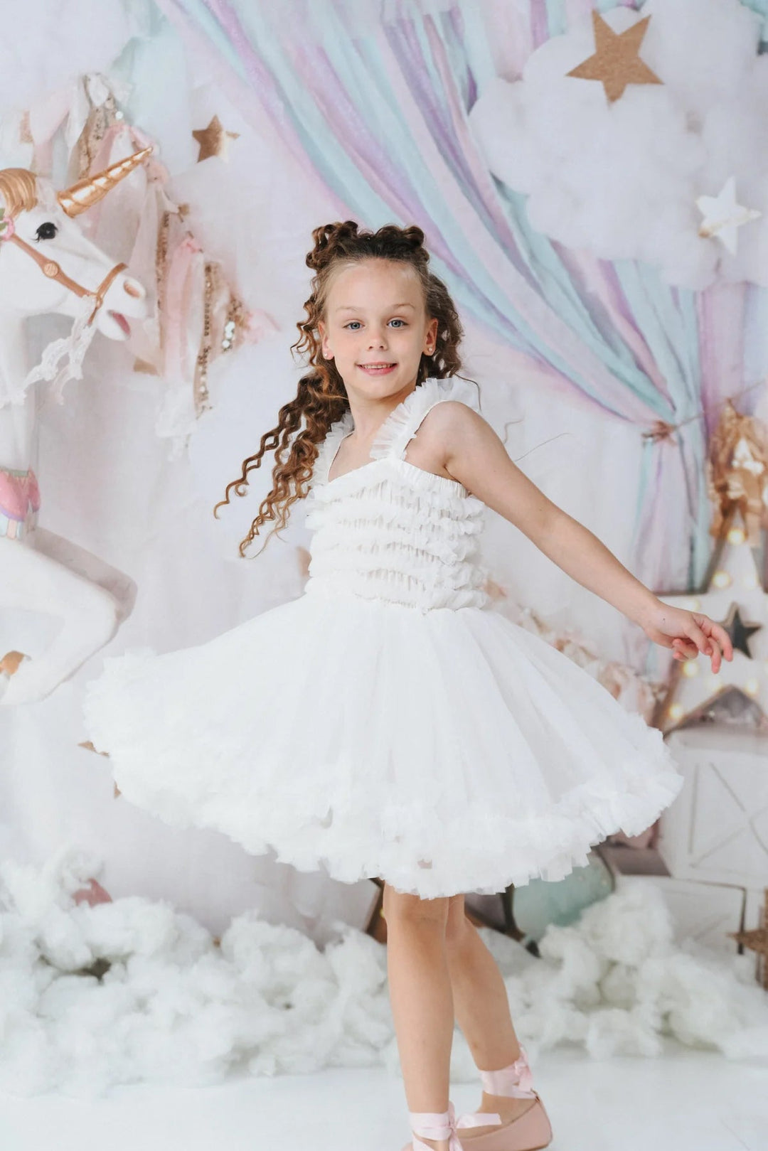 DOLLY by Le Petit Tom White Tutu Dress - Millie and John