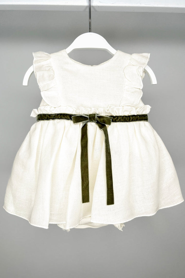 Eve Children "Arya" Ivory Linen Dress & Bloomers - Millie and John
