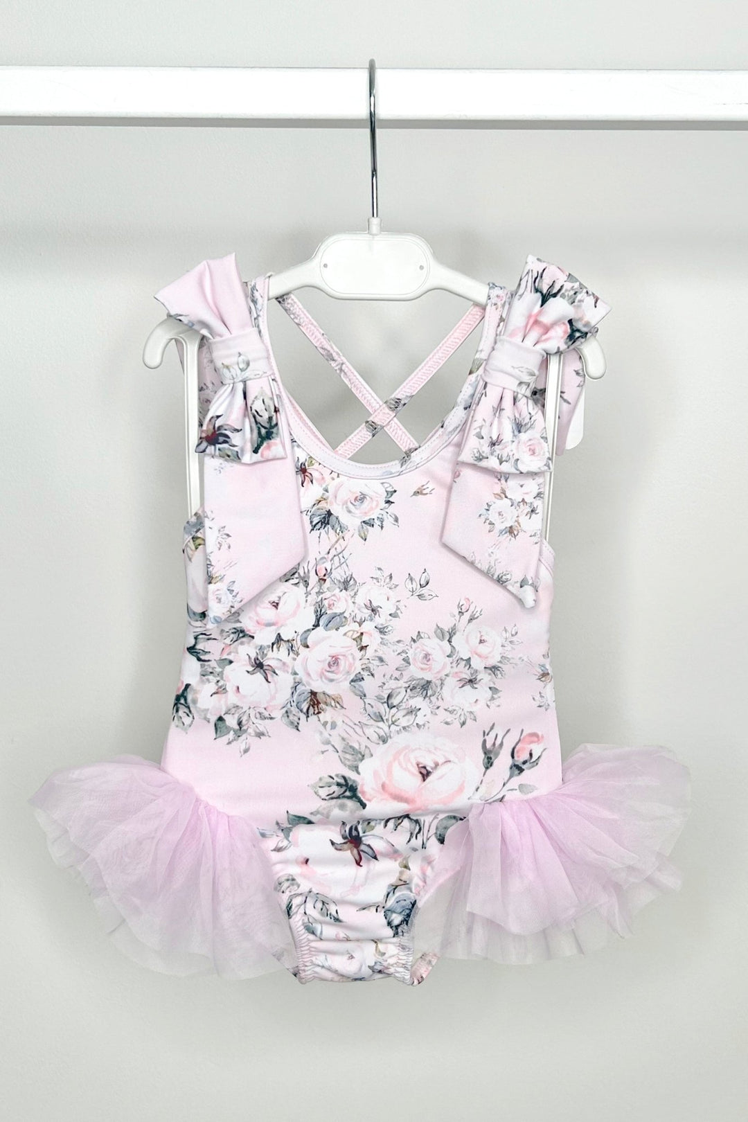 Fofettes "Alessia" Pink Floral Tulle Swimsuit - Millie and John