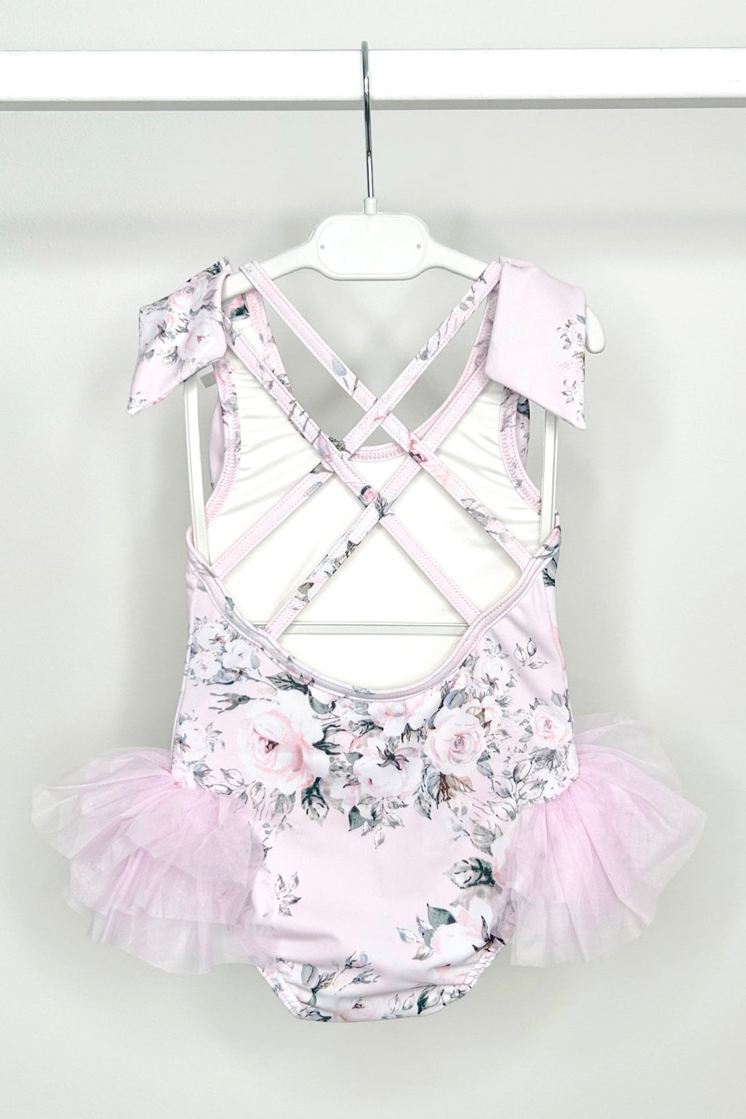 Fofettes "Alessia" Pink Floral Tulle Swimsuit - Millie and John