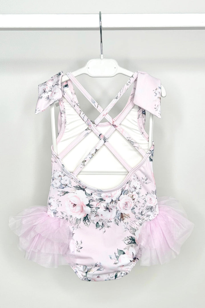 Fofettes "Alessia" Pink Floral Tulle Swimsuit - Millie and John
