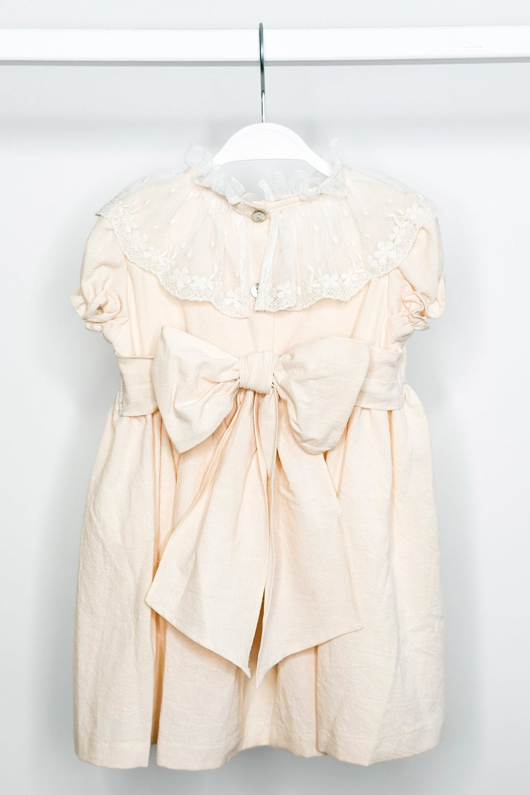 Fofettes "Arabella" Apricot Lace Collar Dress - Millie and John