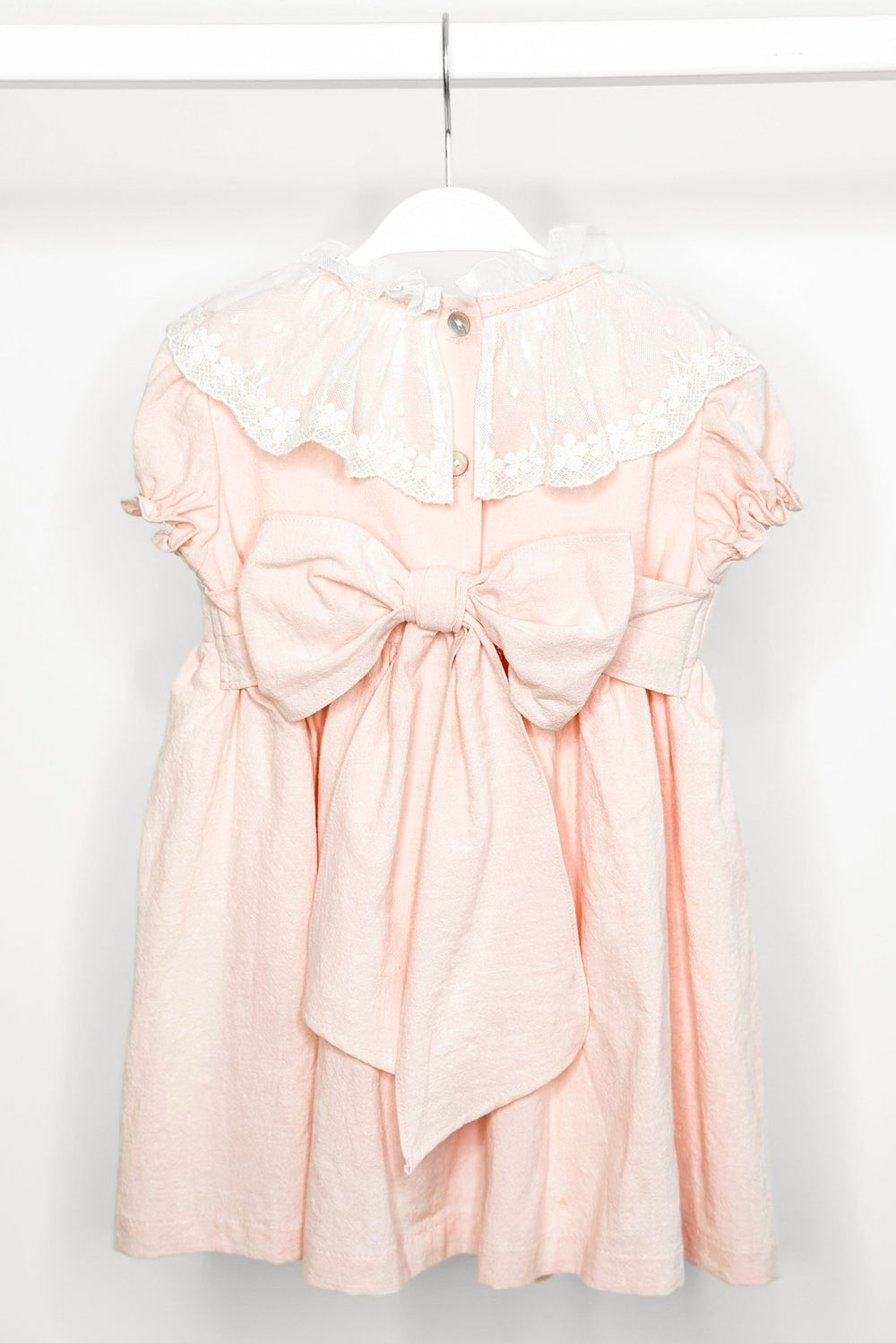 Fofettes "Arabella" Pink Lace Collar Dress - Millie and John