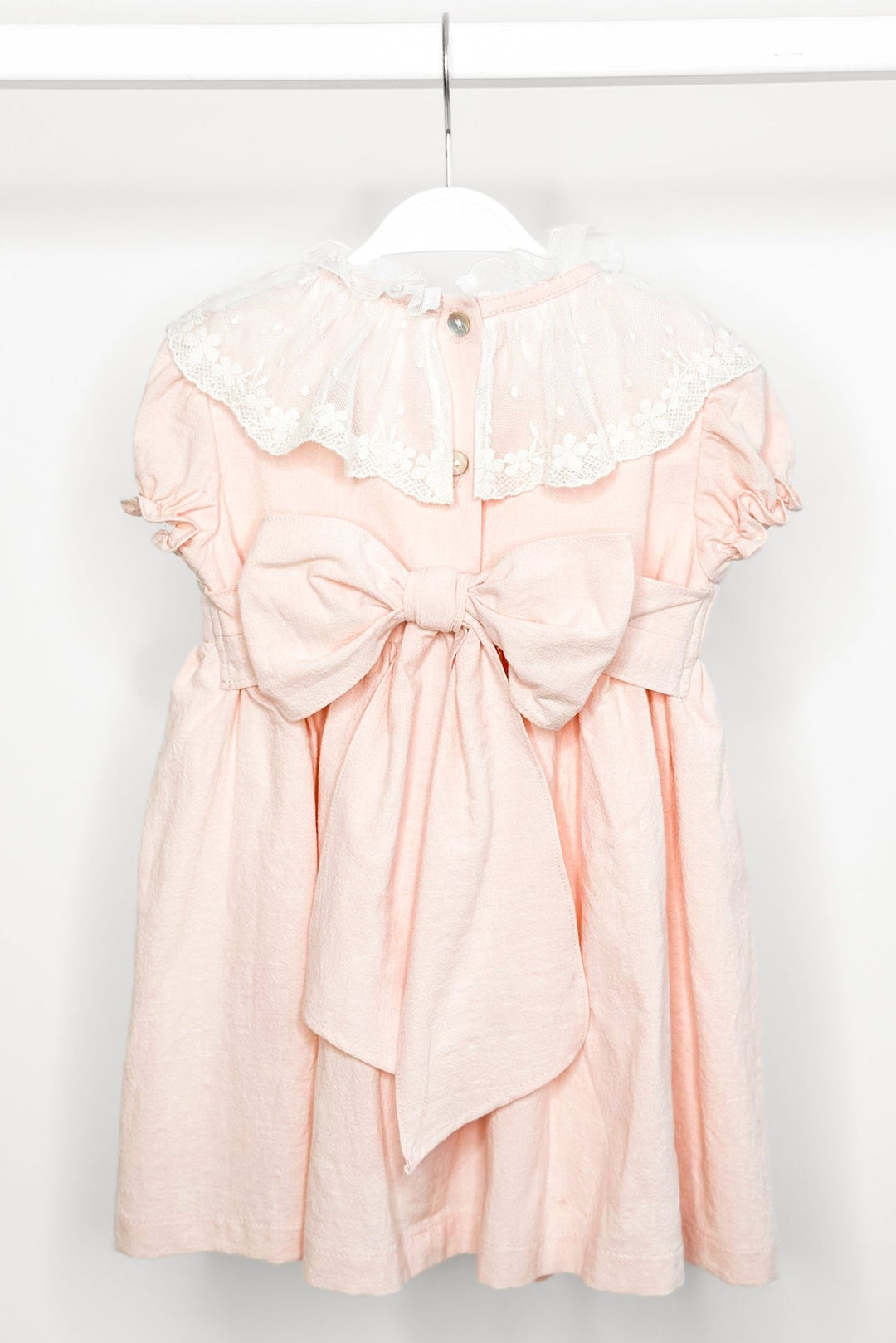 Fofettes "Arabella" Pink Lace Collar Dress - Millie and John