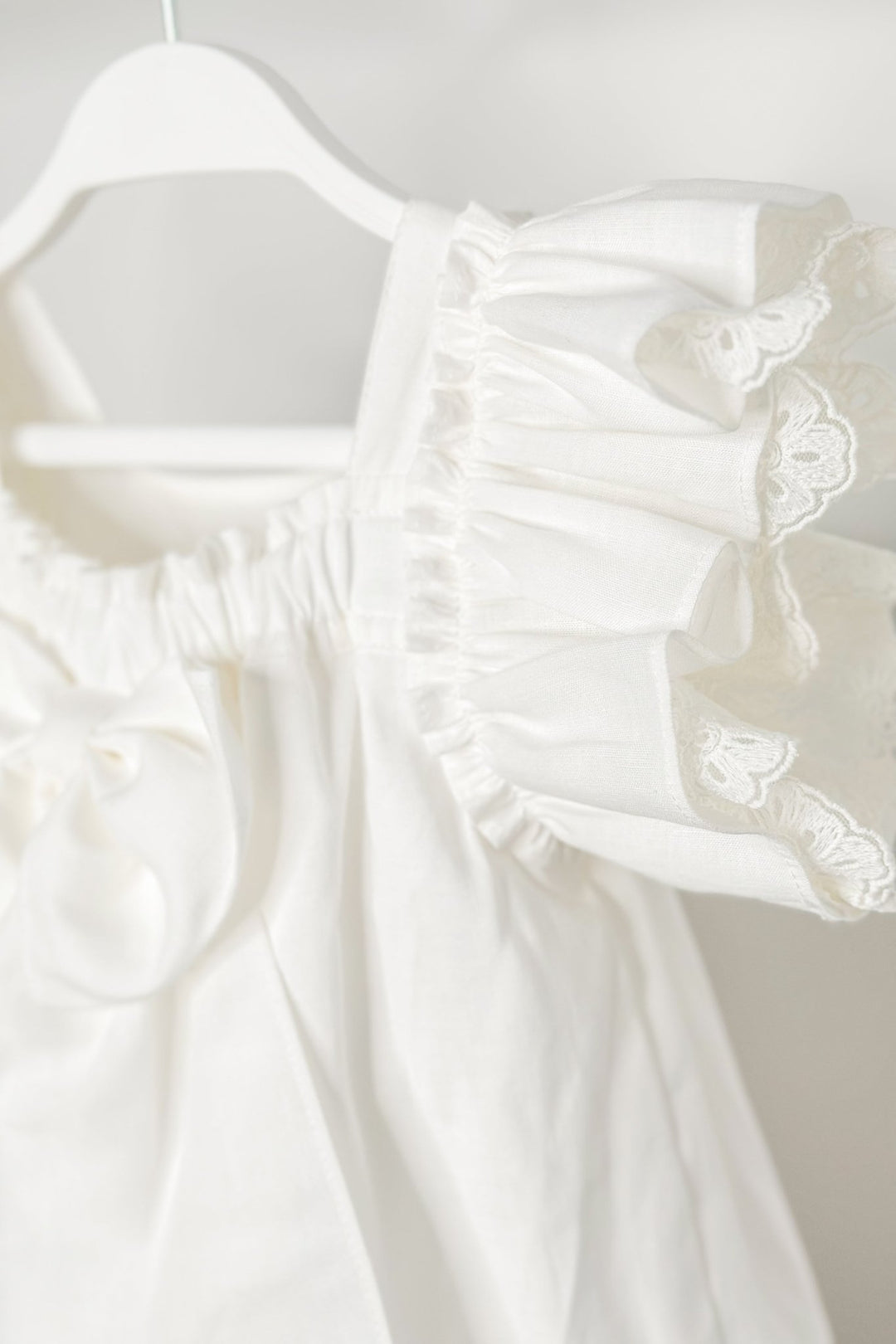 Fofettes "Celine" Ivory Lace Sleeve Dress - Millie and John