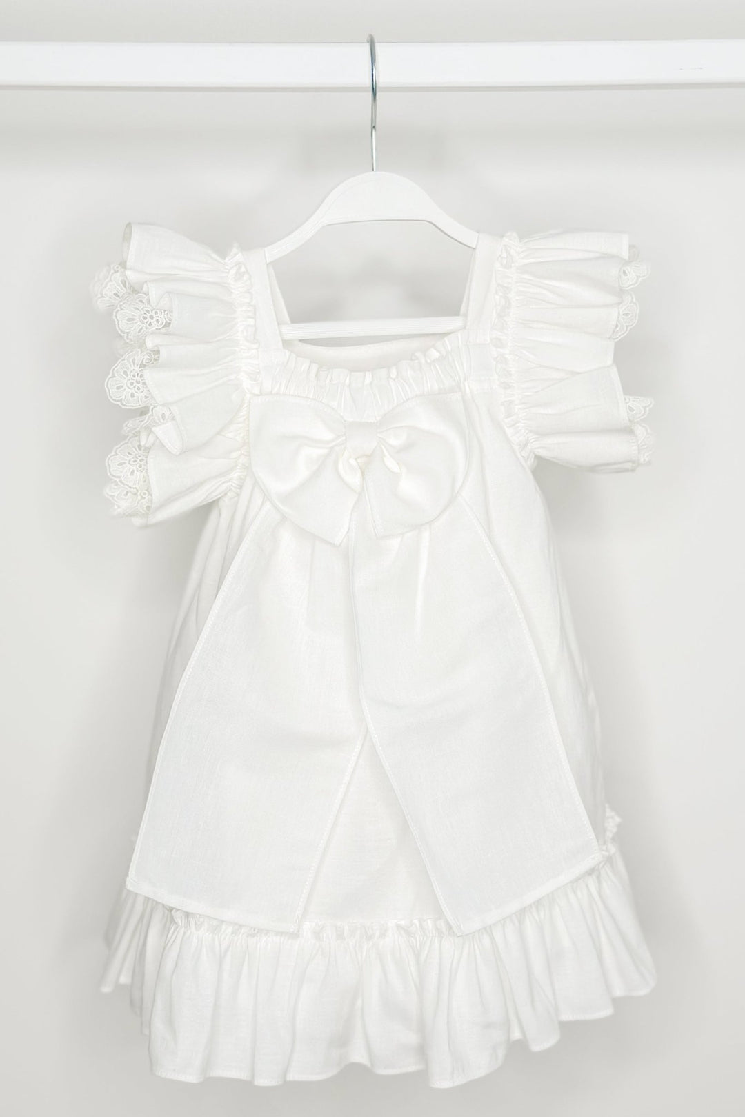 Fofettes "Celine" Ivory Lace Sleeve Dress - Millie and John