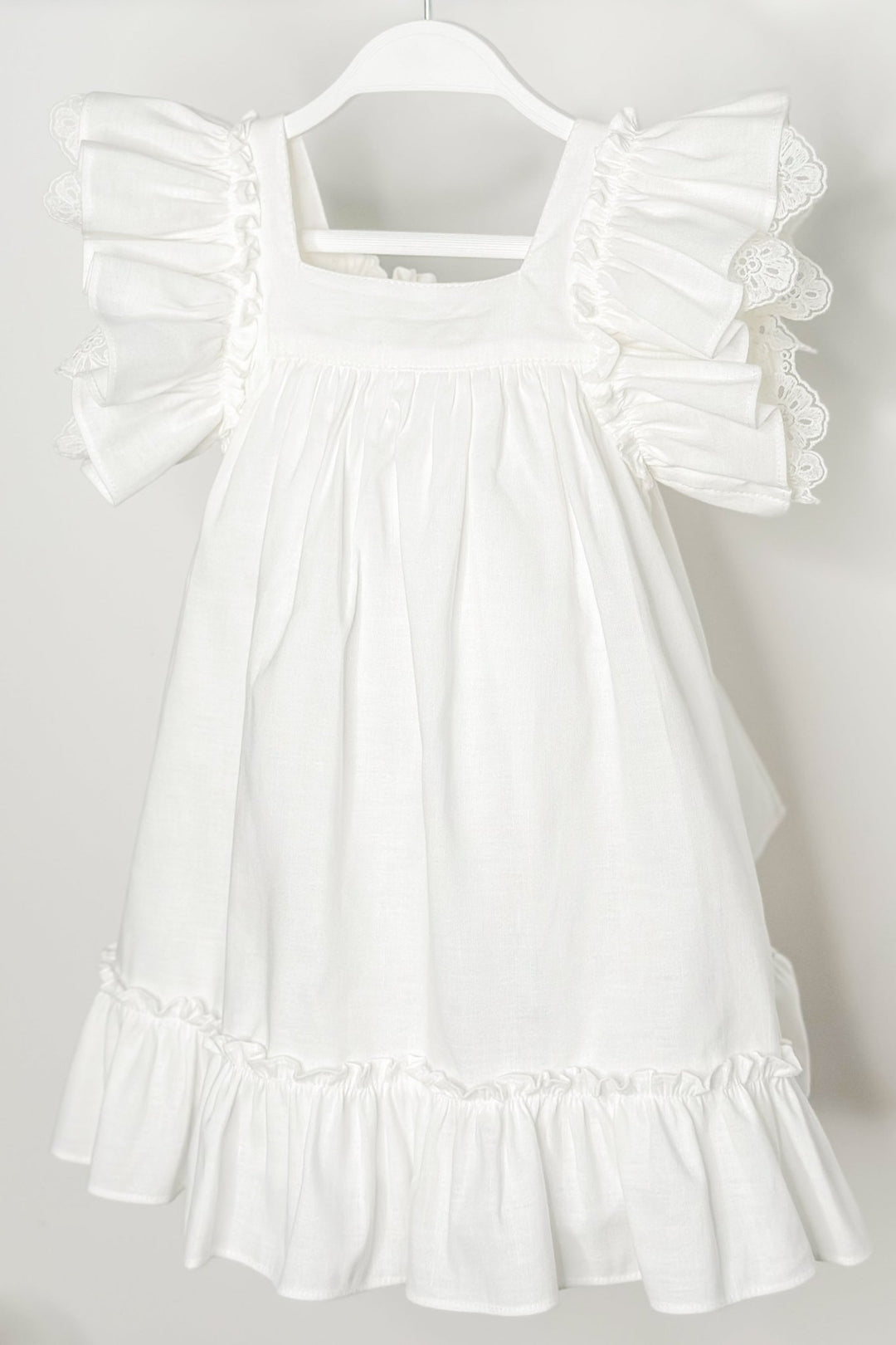 Fofettes "Celine" Ivory Lace Sleeve Dress - Millie and John