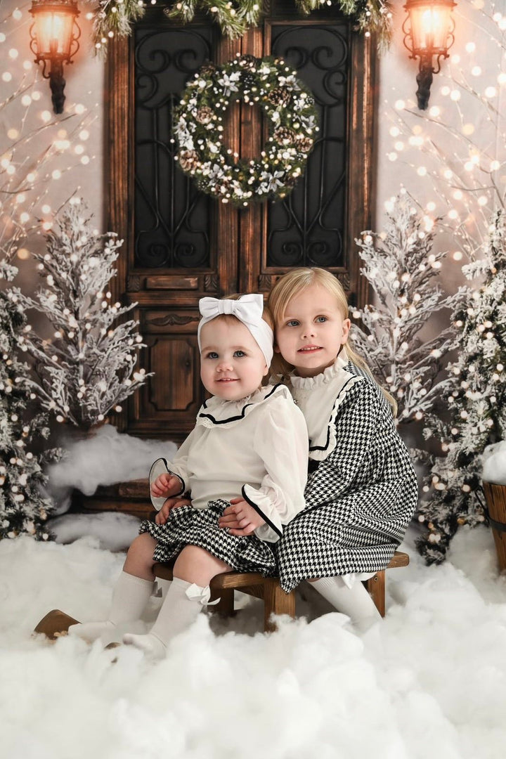 Fofettes "Dixie" Blouse & Black Houndstooth Skort - Millie and John