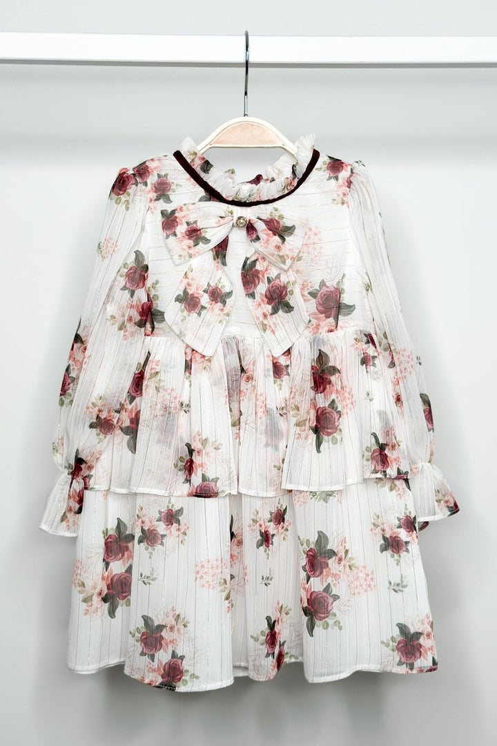 Fofettes "Milana" Burgundy Floral Dress - Millie and John