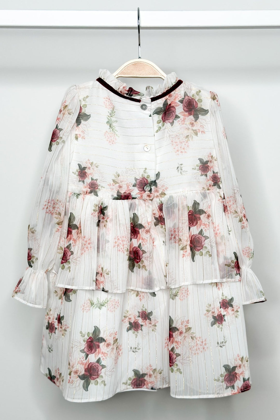 Fofettes "Milana" Burgundy Floral Dress - Millie and John