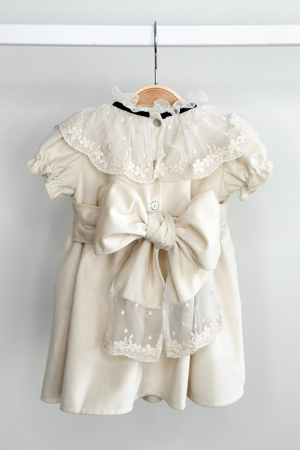 Fofettes "Nellie" Cream Velvet Dress - Millie and John