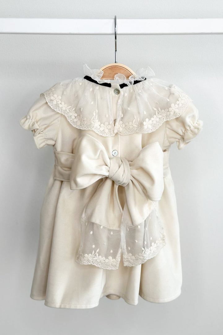 Fofettes "Nellie" Cream Velvet Dress - Millie and John