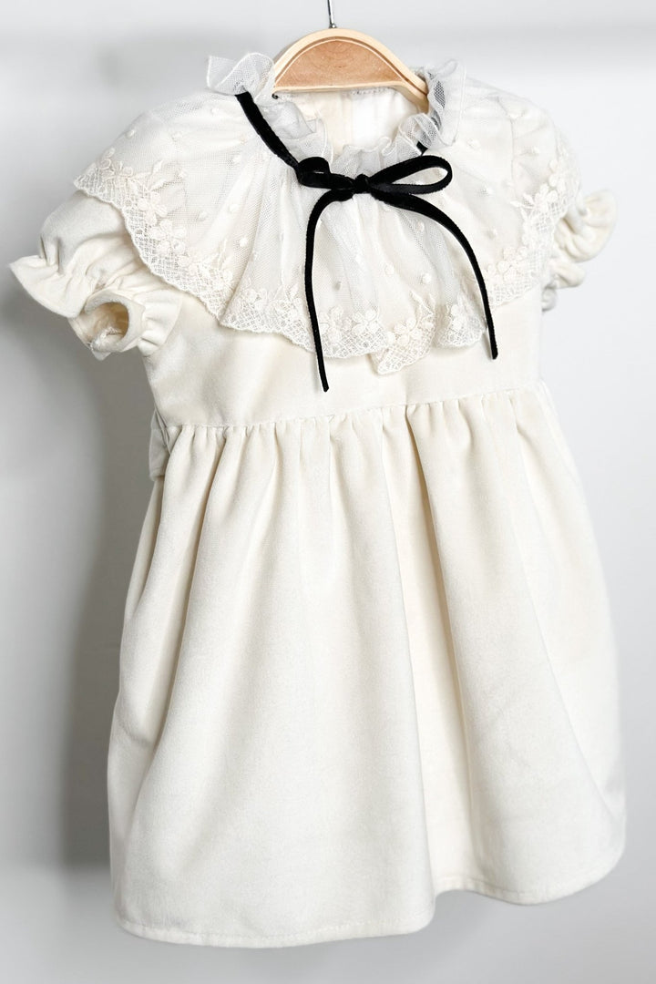 Fofettes "Nellie" Cream Velvet Dress - Millie and John