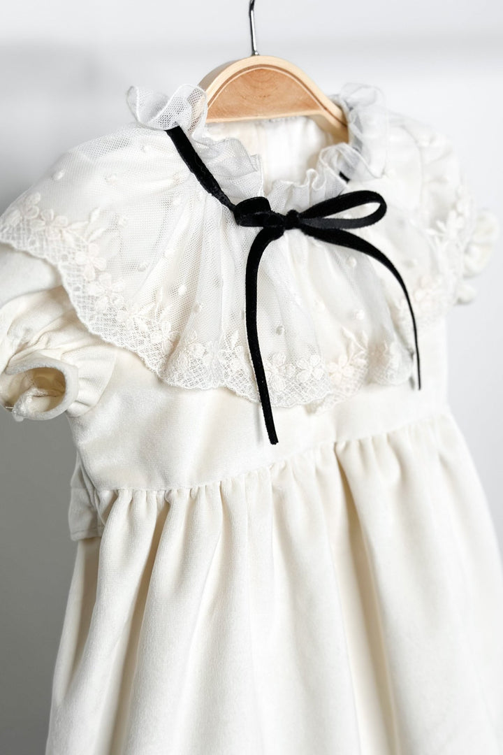 Fofettes "Nellie" Cream Velvet Dress - Millie and John