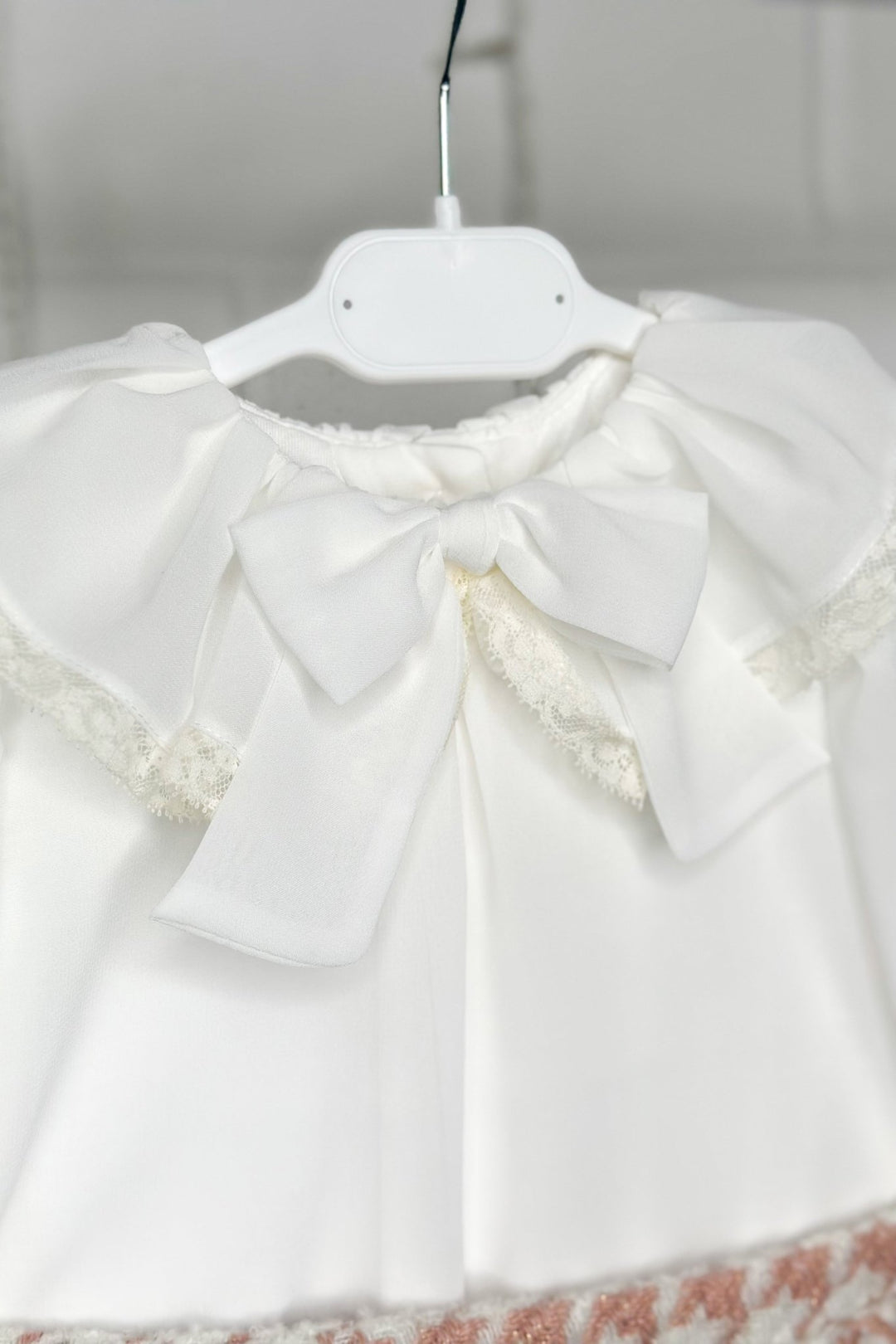 Fofettes "Peggy" Blouse & Pink Houndstooth Knit Skirt - Millie and John