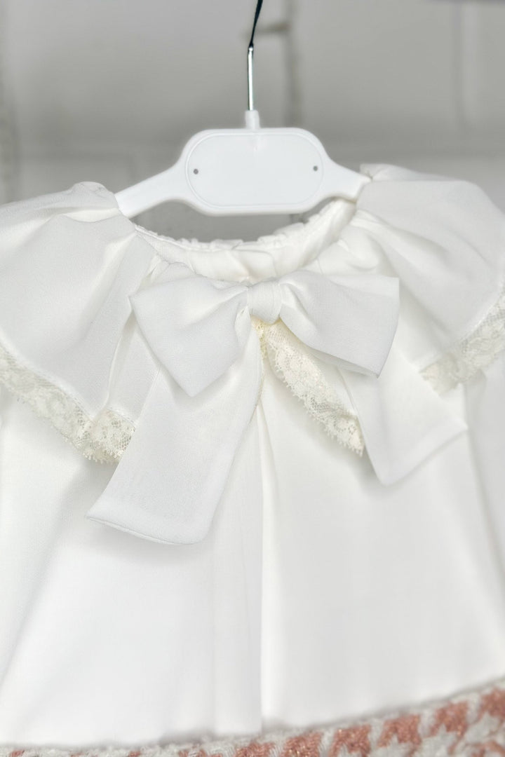 Fofettes "Peggy" Blouse & Pink Houndstooth Knit Skirt - Millie and John