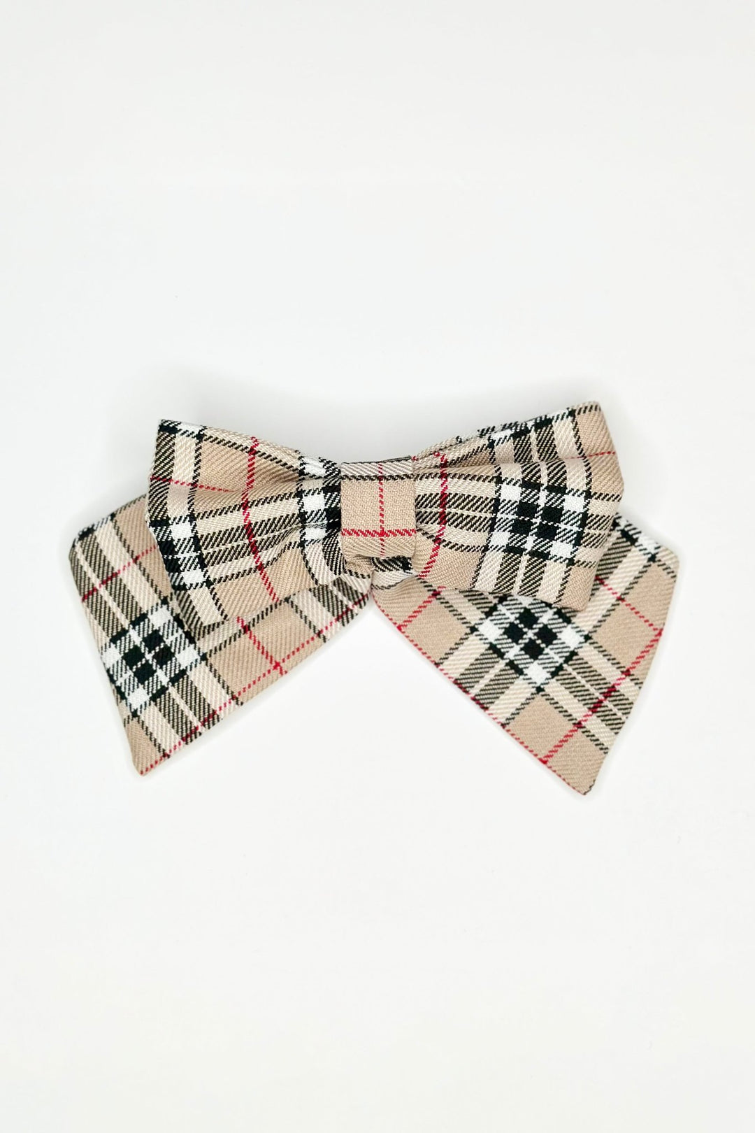 Fofettes x Be Chic Beige Tartan Hair Bow - Millie and John