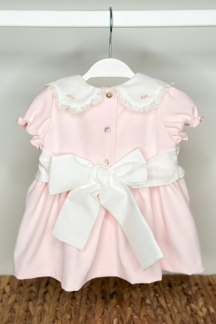 Fofettes x Be Chic "Belle" Baby Pink Velour Smocked Dress - Millie and John