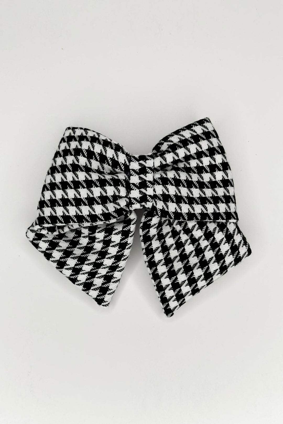 Fofettes x Be Chic Black & White Houndstooth Hair Bow - Millie and John