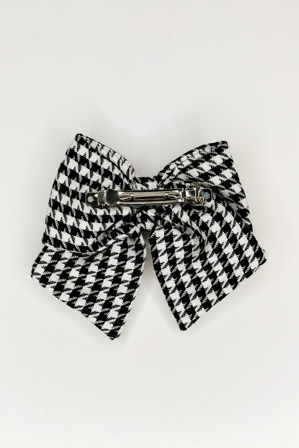 Fofettes x Be Chic Black & White Houndstooth Hair Bow - Millie and John