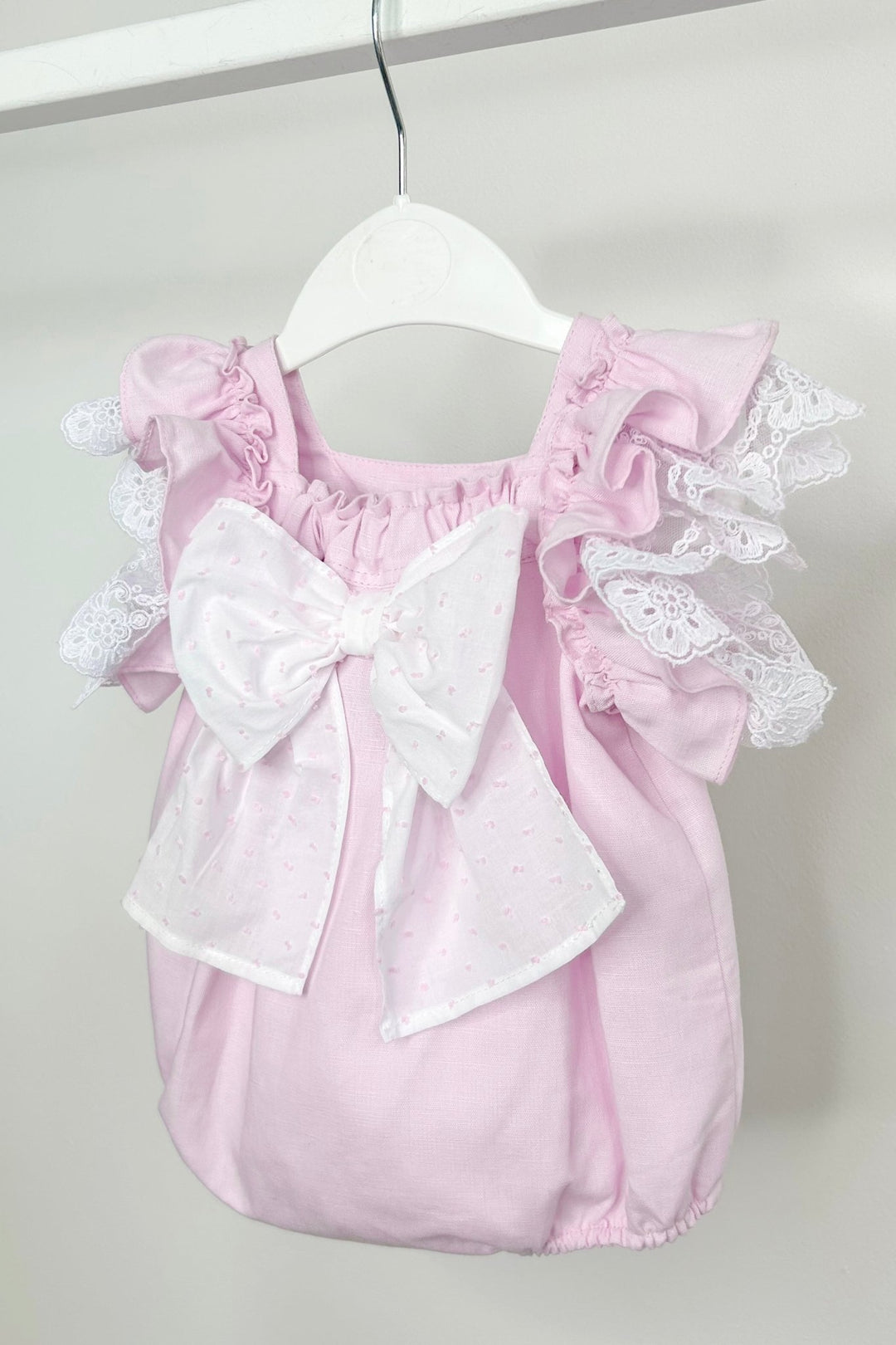 Fofettes x Be Chic "Bunny" Lilac Lace Bow Romper - Millie and John