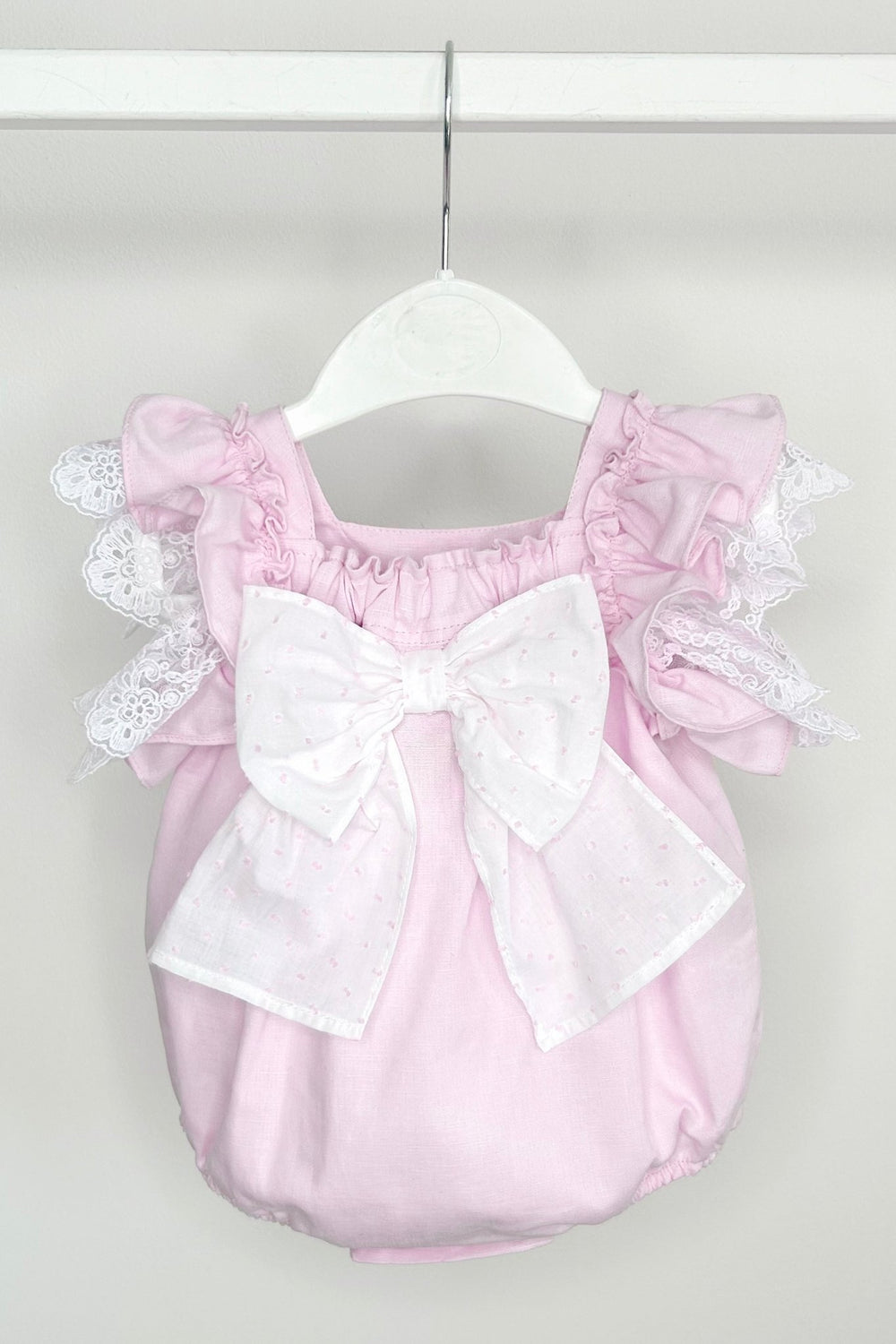 Fofettes x Be Chic "Bunny" Lilac Lace Bow Romper - Millie and John