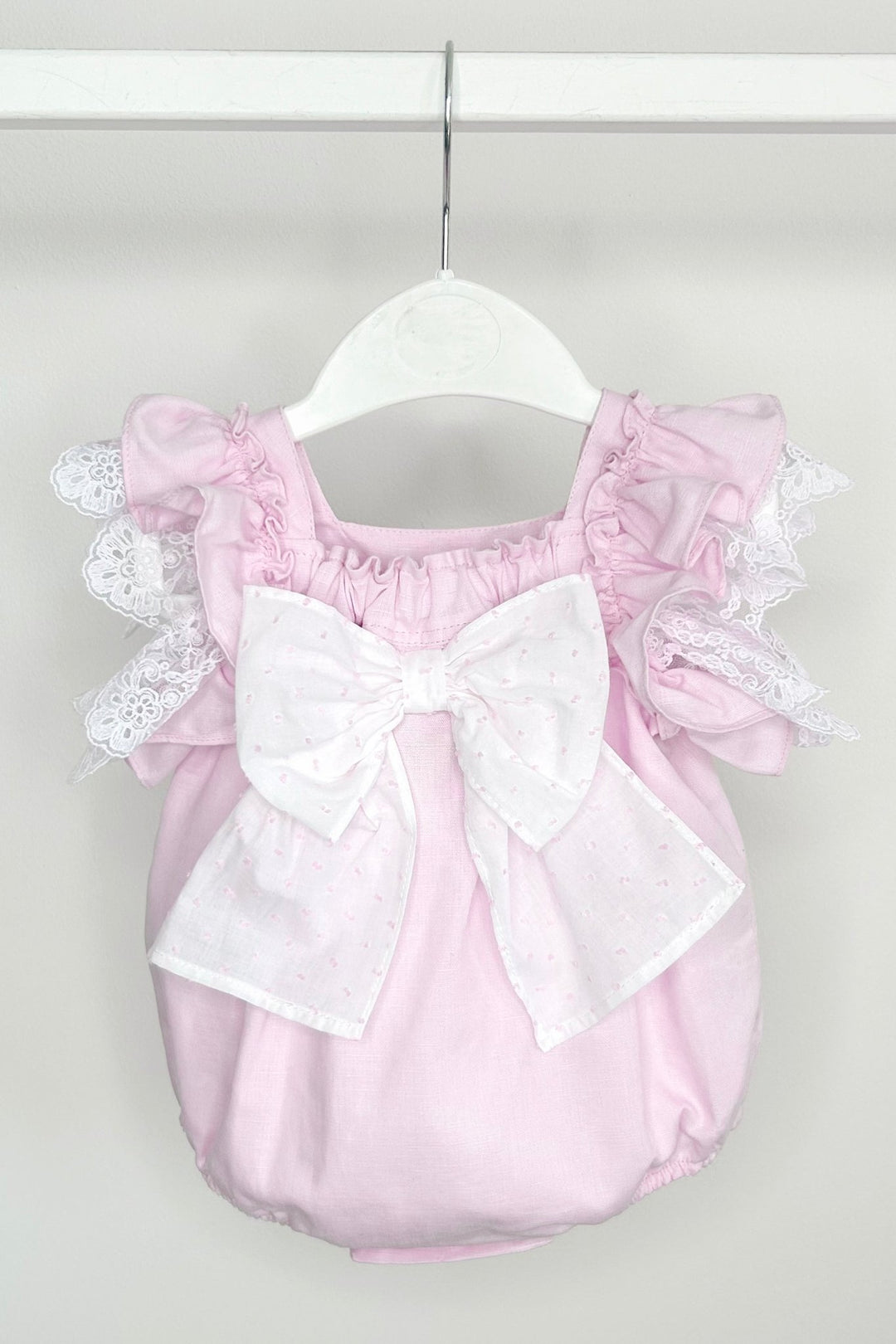 Fofettes x Be Chic "Bunny" Lilac Lace Bow Romper - Millie and John