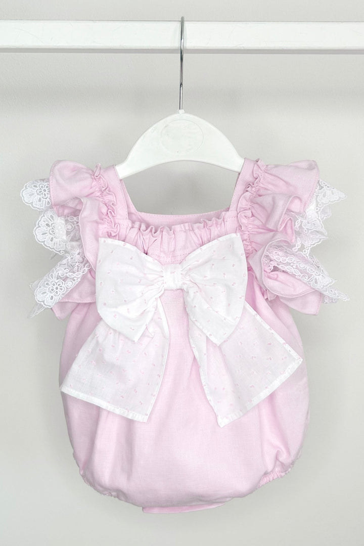 Fofettes x Be Chic "Bunny" Lilac Lace Bow Romper - Millie and John