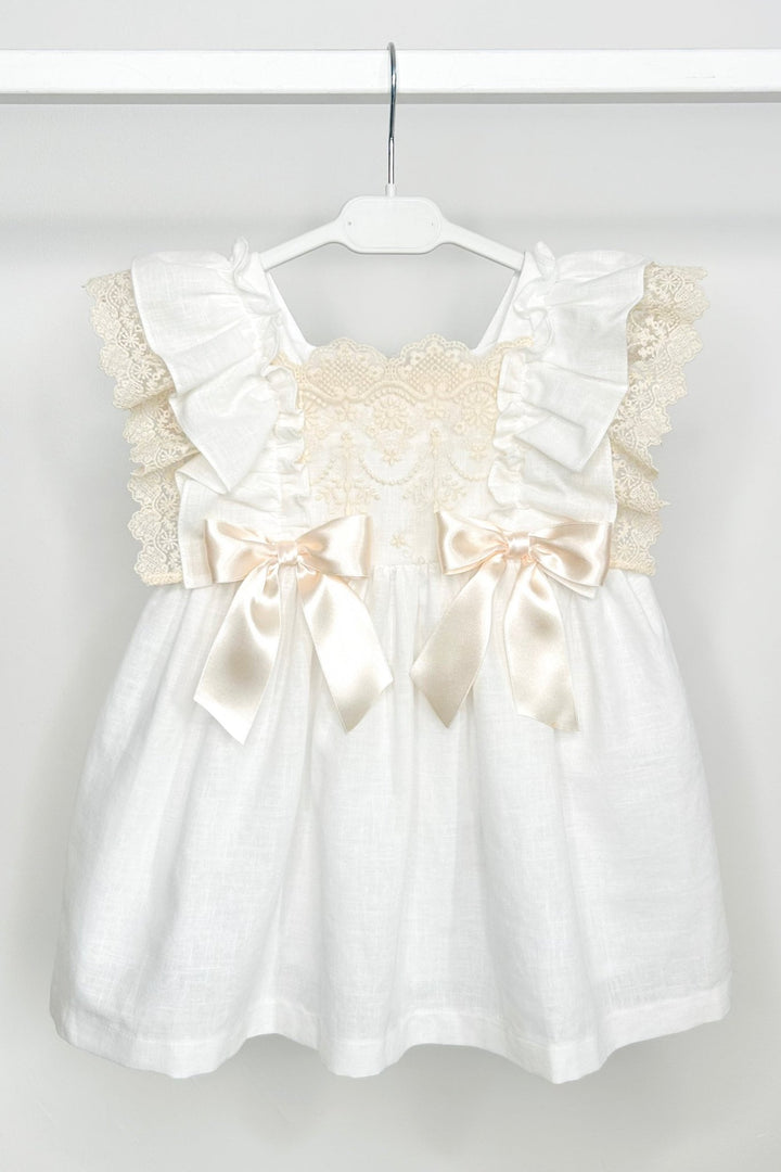Fofettes x Be Chic "Cecilia" Ivory Lace Bow Dress - Millie and John