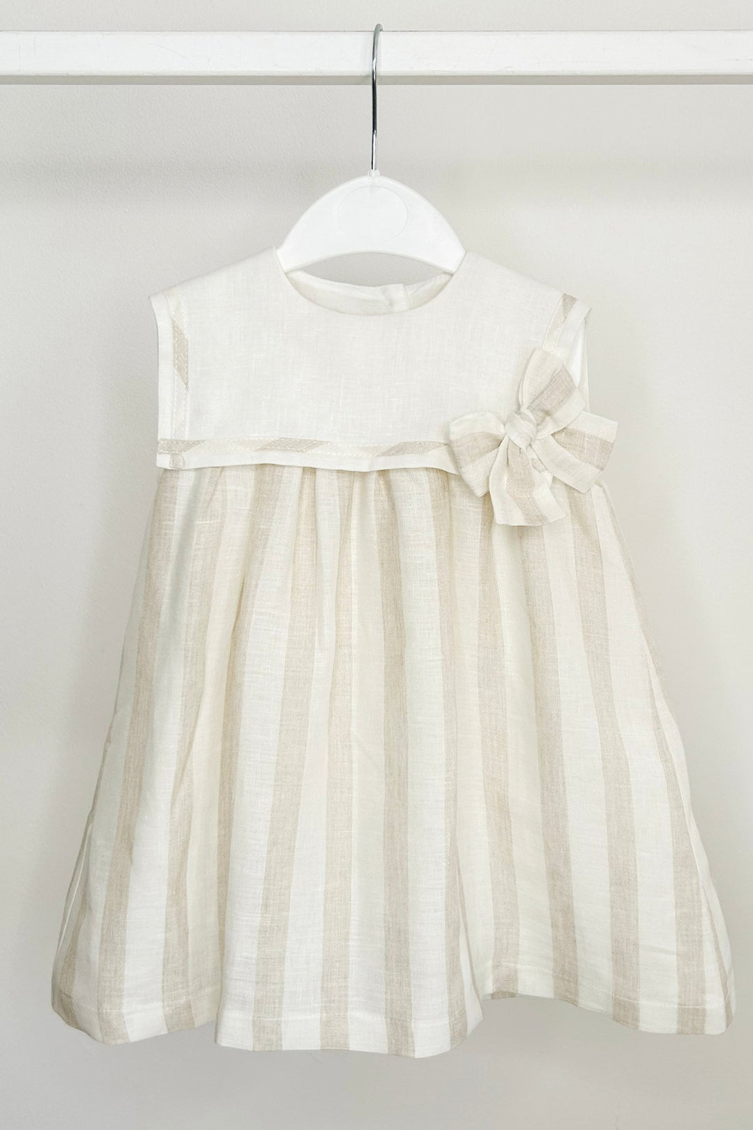 Fofettes x Be Chic "Estrella" Ivory & Beige Striped Sailor Dress - Millie and John