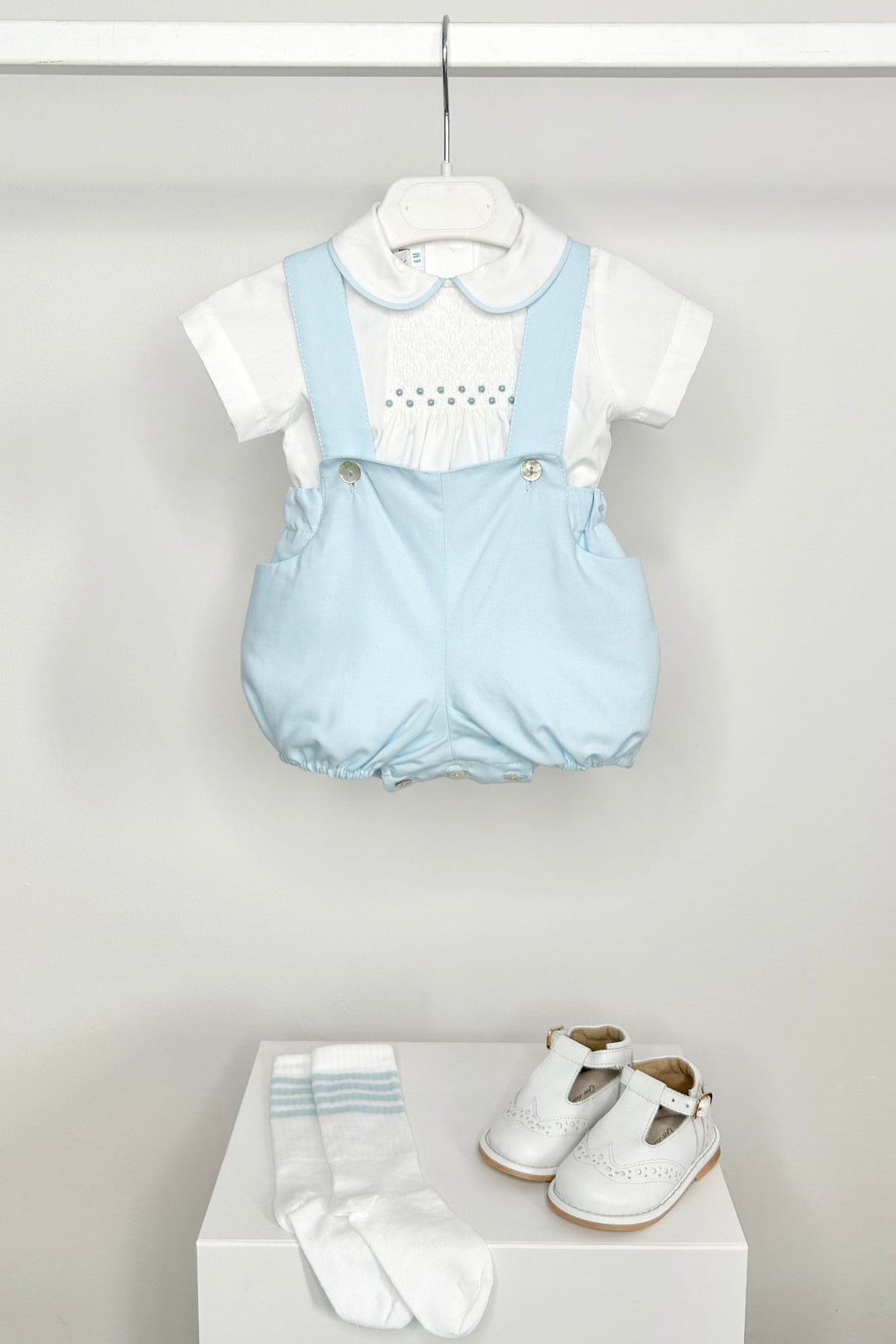 Fofettes x Be Chic "Louis" Sky Blue Smocked Shirt & Jam Pants - Millie and John