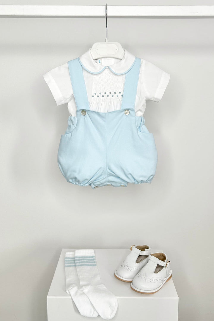 Fofettes x Be Chic "Louis" Sky Blue Smocked Shirt & Jam Pants - Millie and John