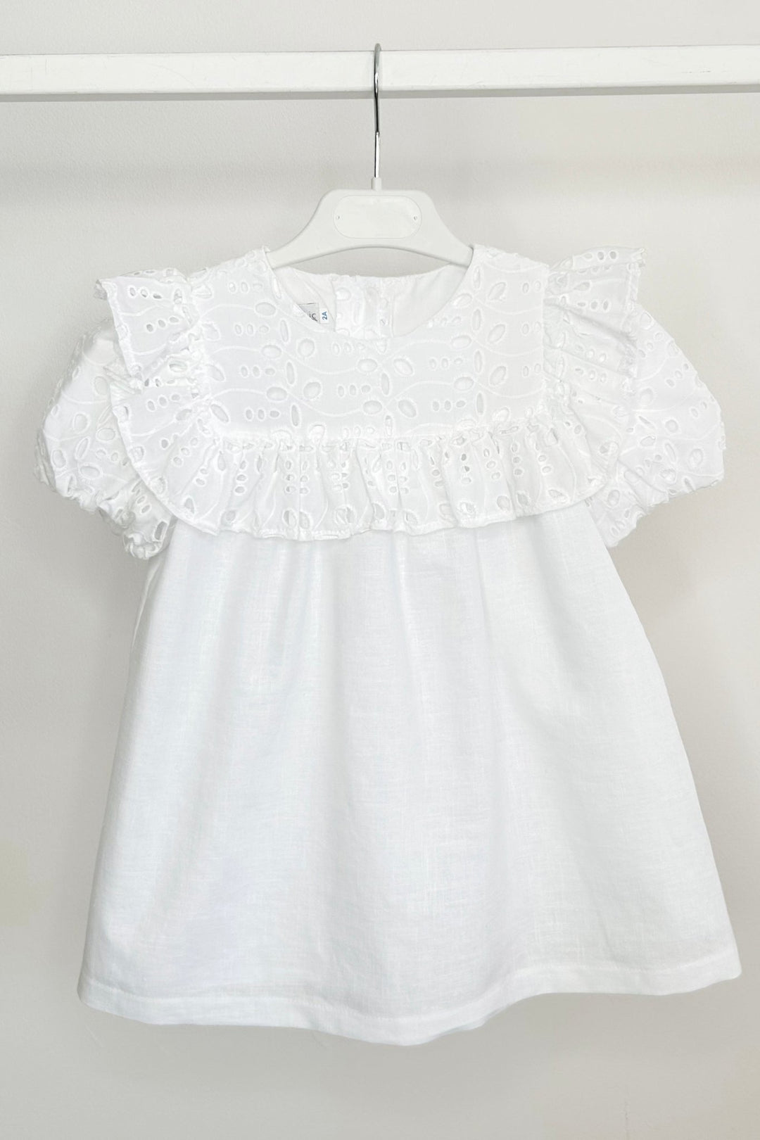Fofettes x Be Chic "Mariana" White Broderie Anglaise Dress - Millie and John