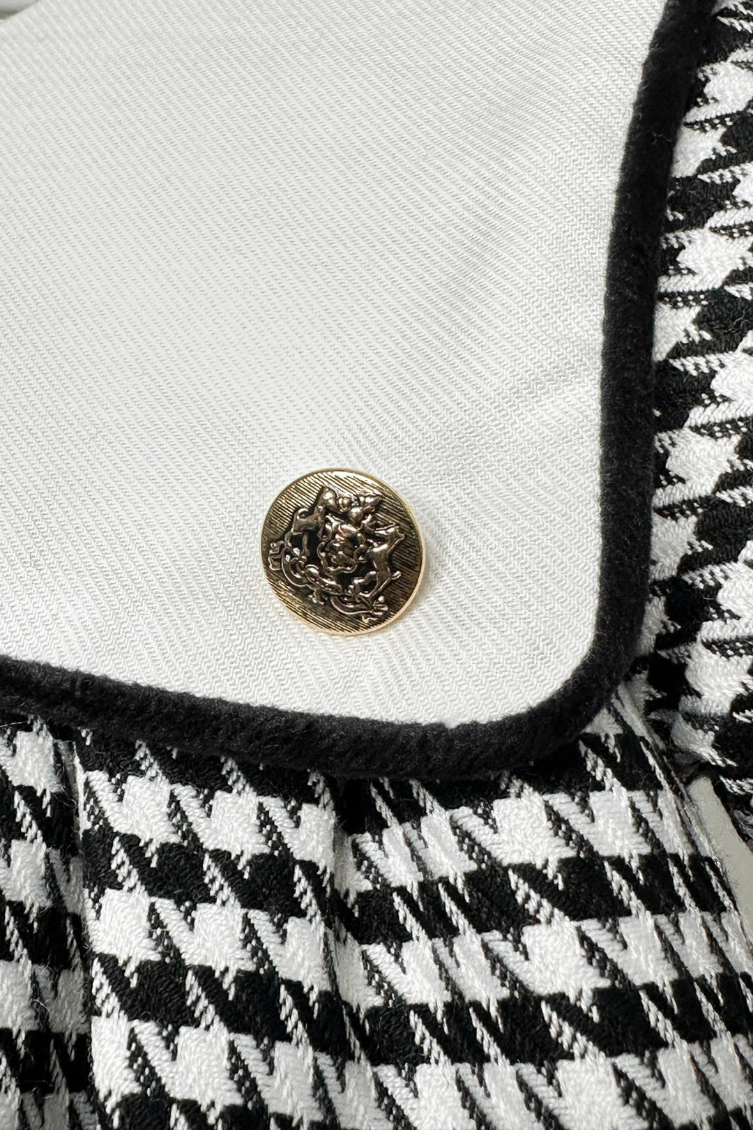 Fofettes x Be Chic "Micah" Black & White Houndstooth Sailor Romper - Millie and John