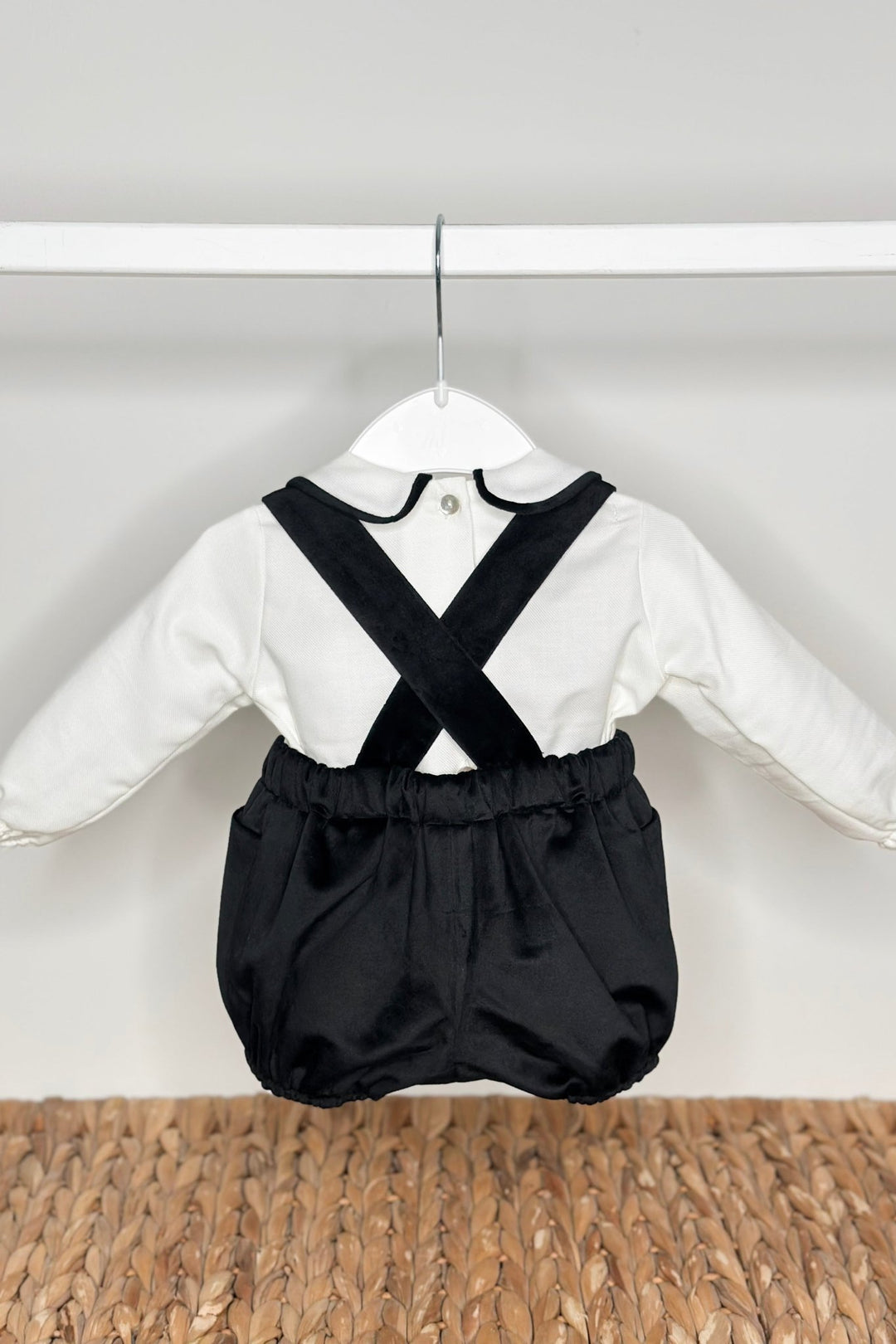 Fofettes x Be Chic "Mylo" Black Velvet Smocked Shirt & Jam Pants - Millie and John
