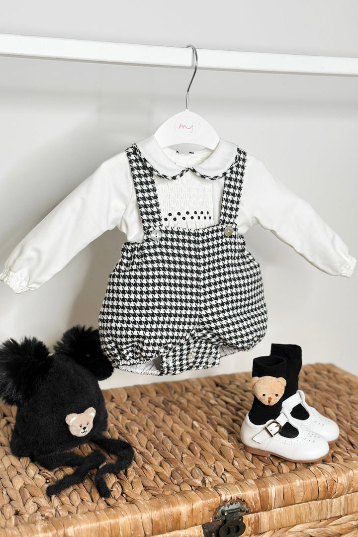 Fofettes x Be Chic "Mylo" Black & White Houndstooth Shirt & Jam Pants - Millie and John