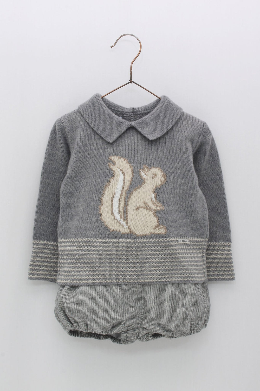 Foque "Cecil" Grey Alpaca - Wool Squirrel Top & Jam Pants - Millie and John