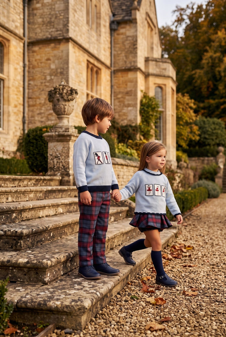 Foque "Clara" Ballerina Jumper &amp; Tartan Skort - Millie and John