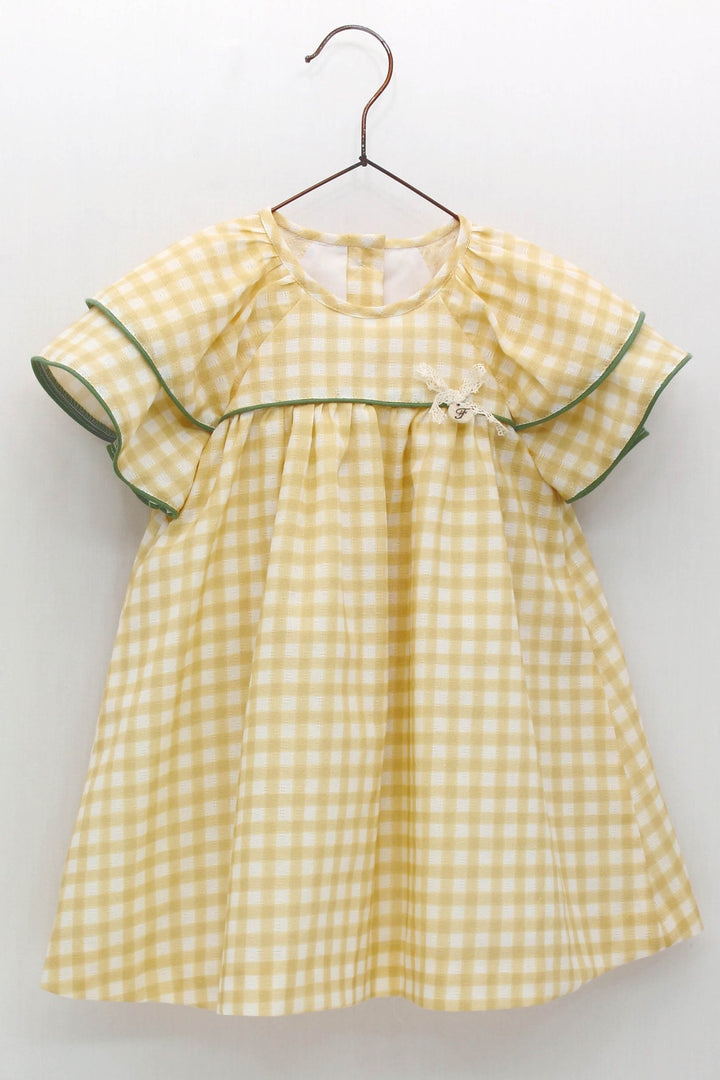 Foque "Hera" Lemon Gingham Dress - Millie and John
