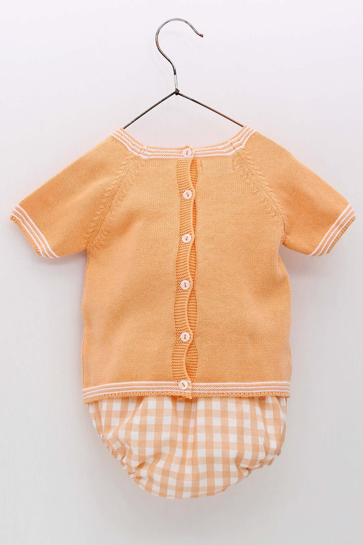 Foque "Isaiah" Peach Cactus Knit Top & Jam Pants - Millie and John