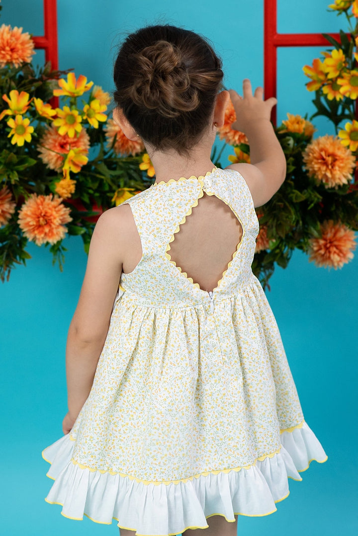 Foque "Mirabelle" Lemon Floral Dress - Millie and John