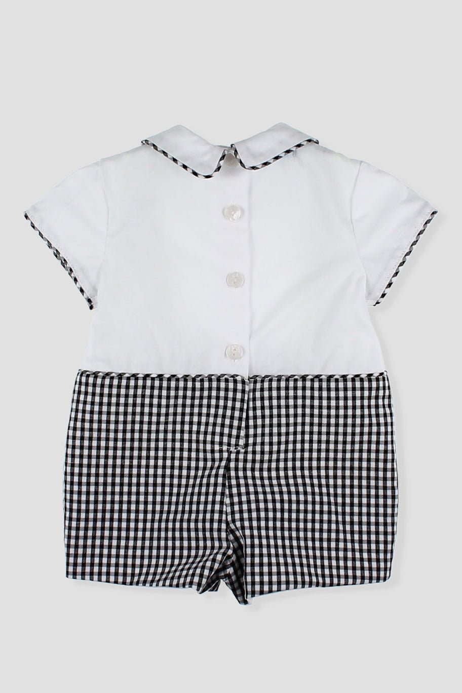 Foque "Nash" Neon Lime & Black Gingham Romper - Millie and John