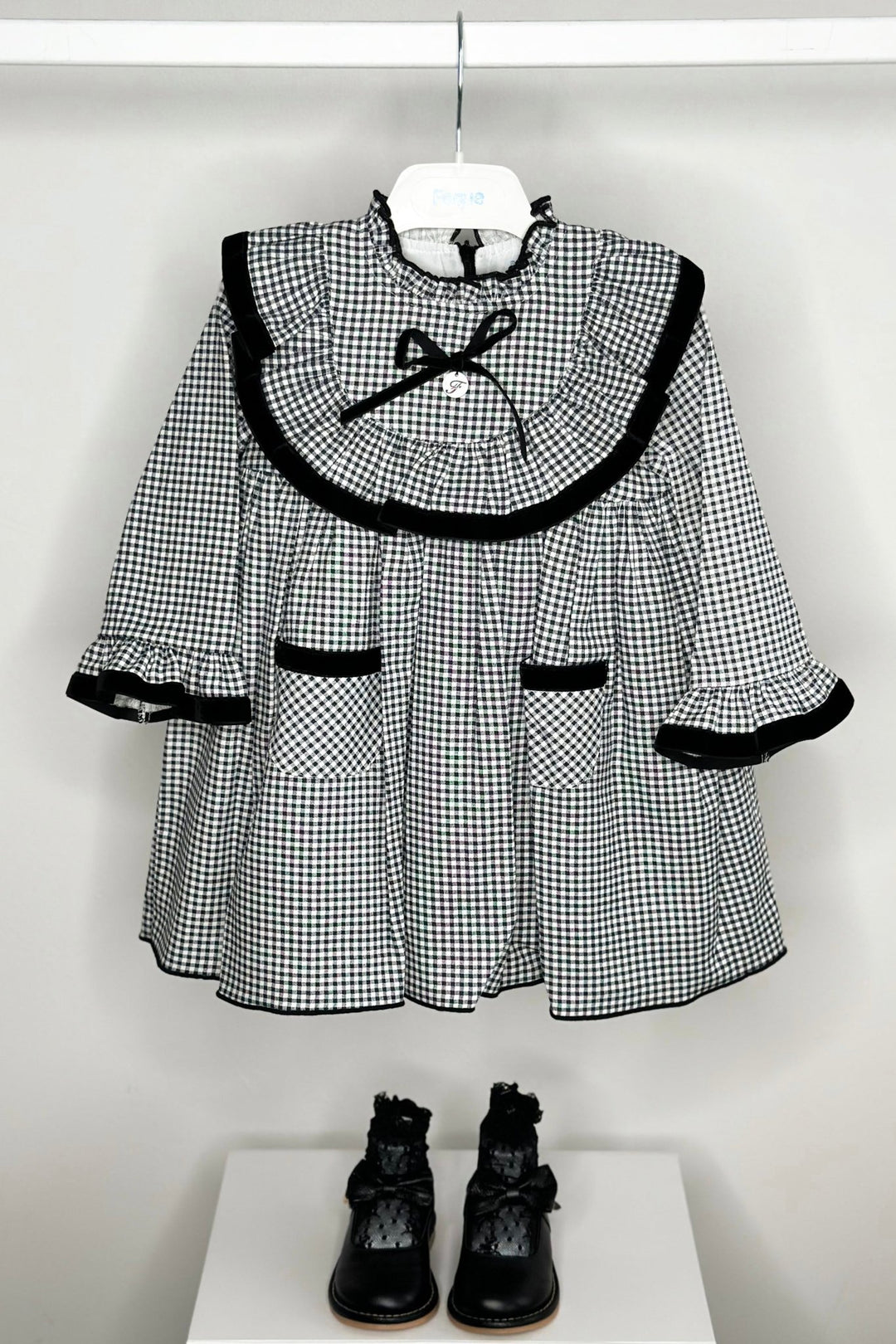 Foque "Nora" Black Gingham Dress - Millie and John
