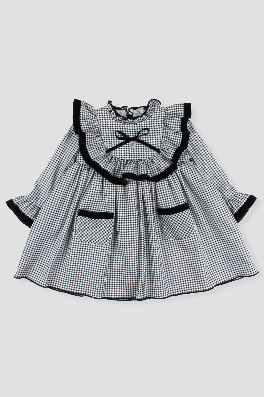 Foque "Nora" Black Gingham Dress - Millie and John