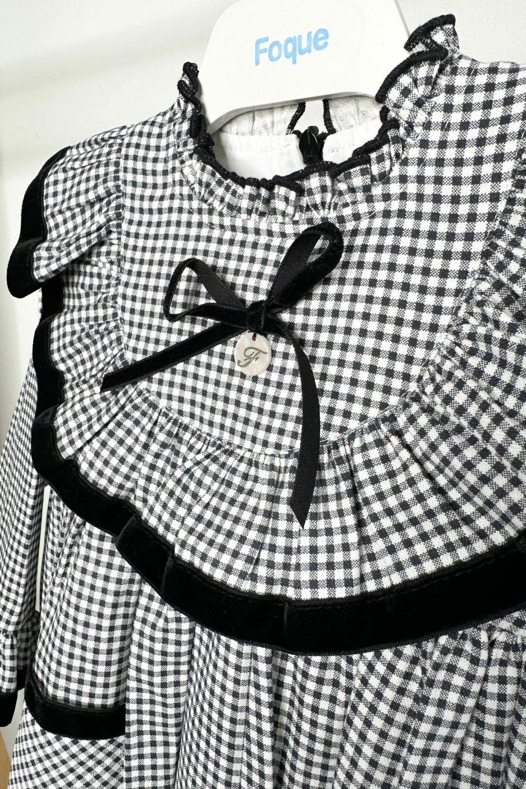 Foque "Nora" Black Gingham Dress - Millie and John