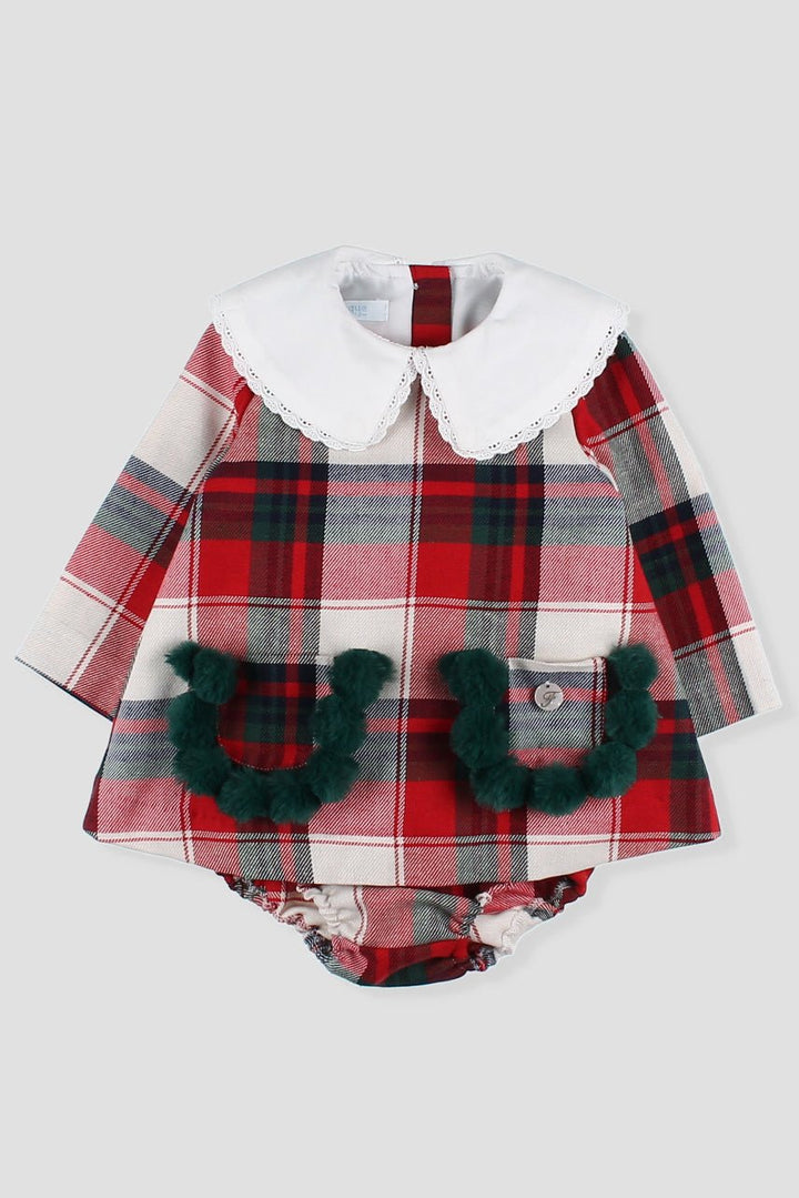 Foque "Ophelia" Red Tartan Dress & Bloomers - Millie and John